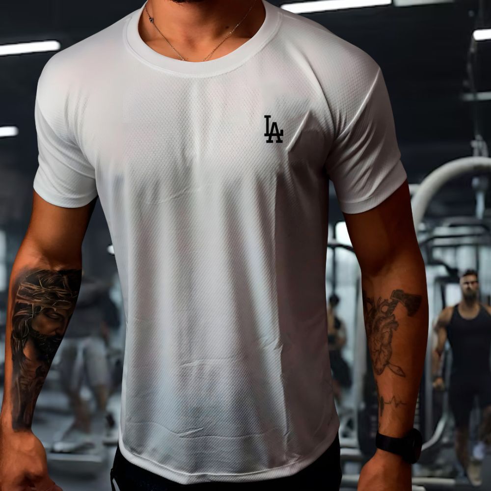 Camisa Dry Fit Camiseta Masculina Los Angeles Academia Corrida CrossFit Treinos Intensos