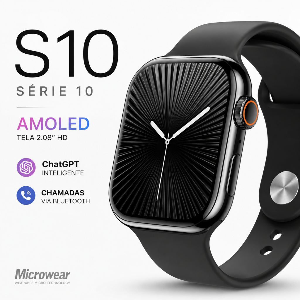 Smartwatch S10 Pro 49mm Faz Ligações Bluetooth WhatsApp Android iPhone Série 10 Relógio Inteligente