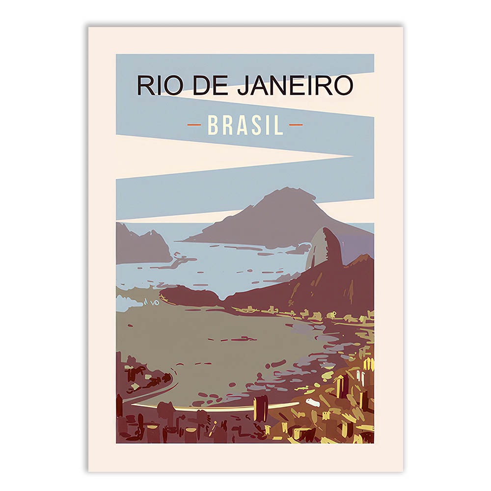 Placa Quadro Decorativo Rio De Janeiro Brasil Estados Viagem Poster Decoração Quarto Sala
