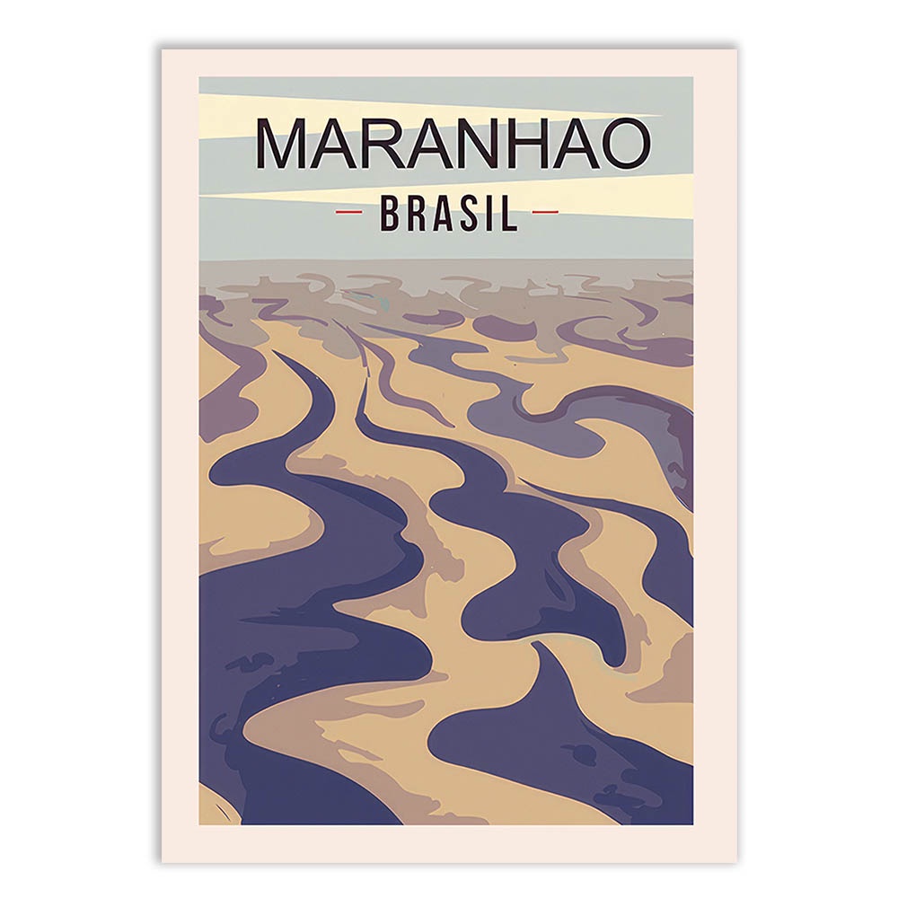 Placa Quadro Decorativo Maranhão Estados Brasil Viagem Poster Decoração