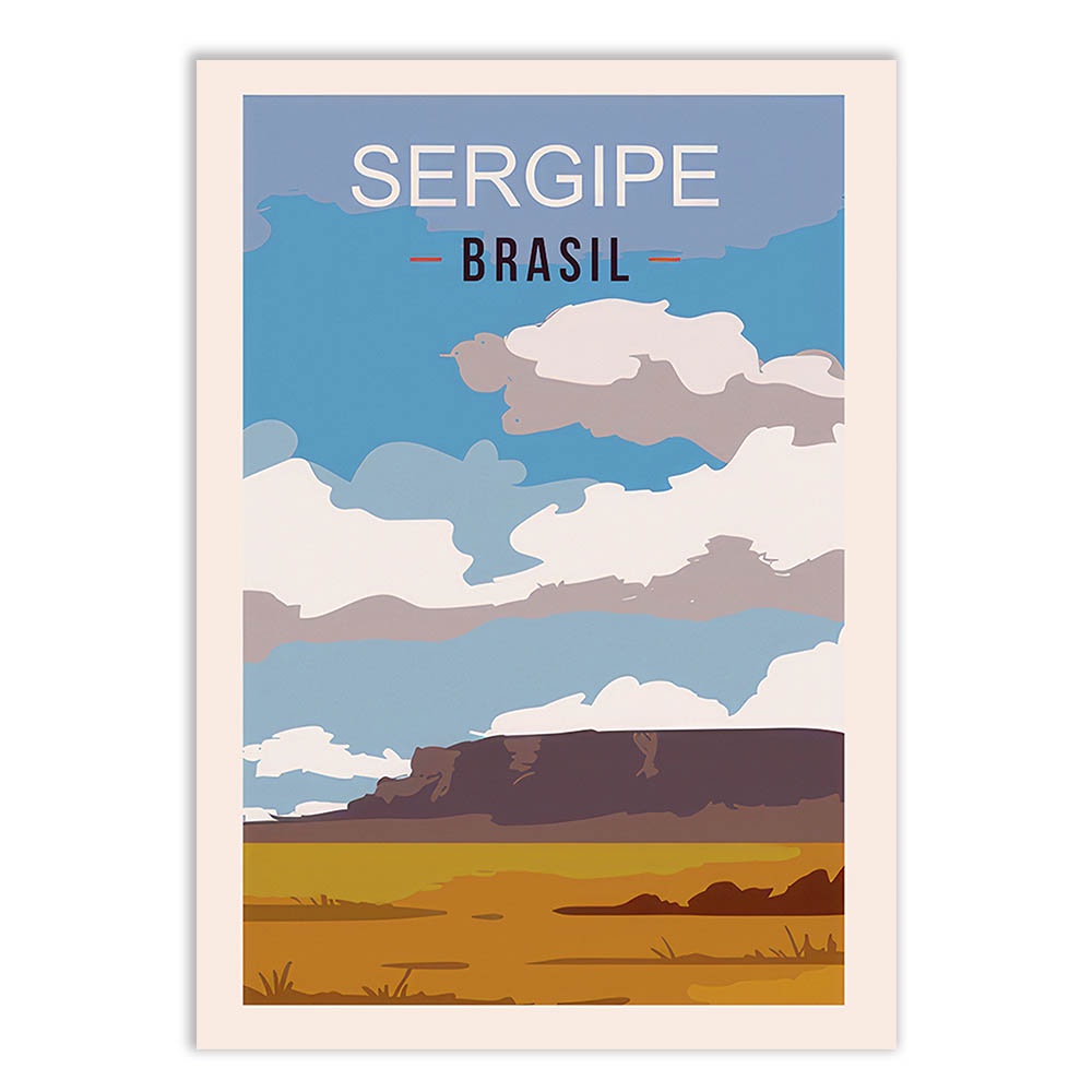 Placa Quadro Decorativo Sergipe Brasil Estados Viagem Poster