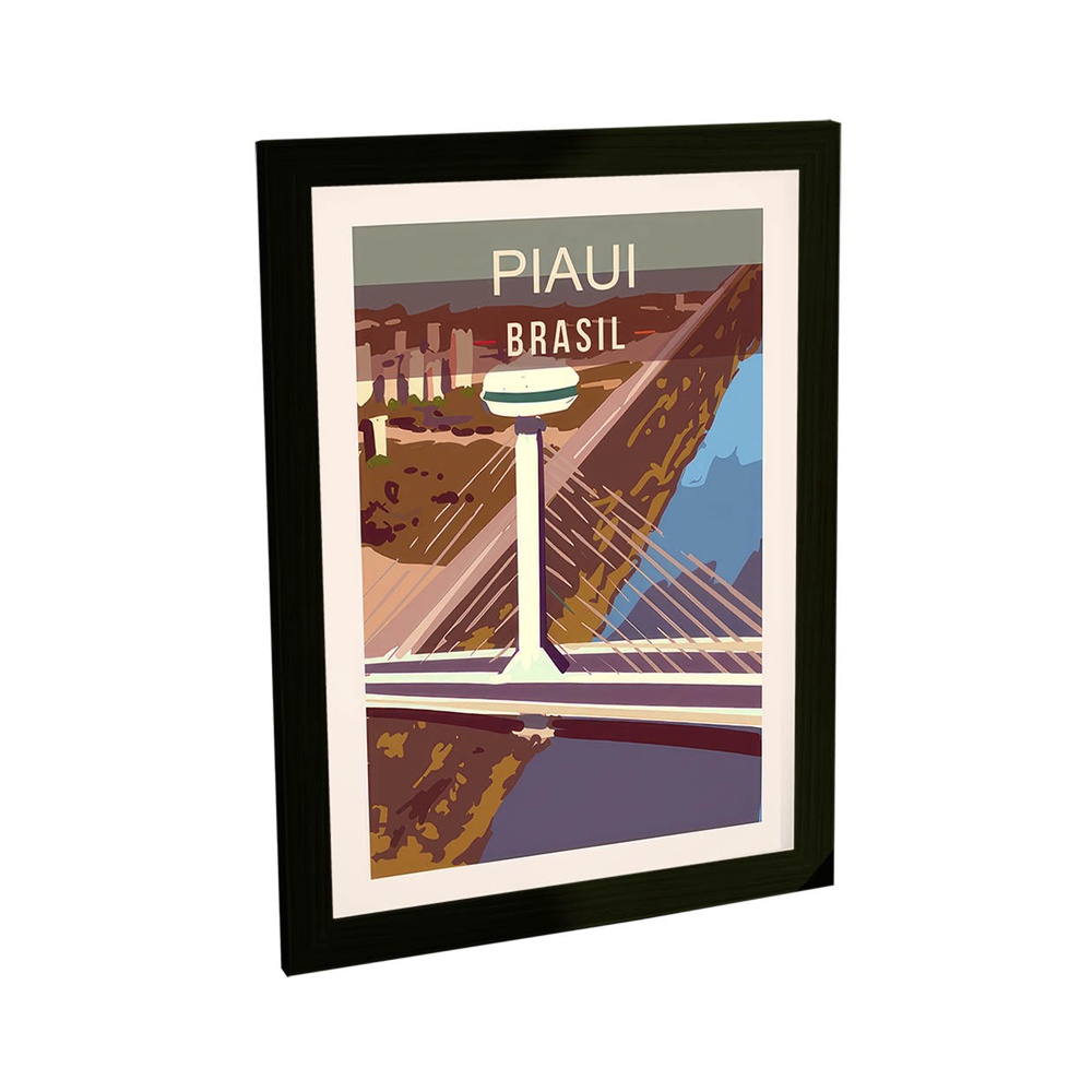 Quadro Decorativo Piauí Brasil Estados Viagem Poster