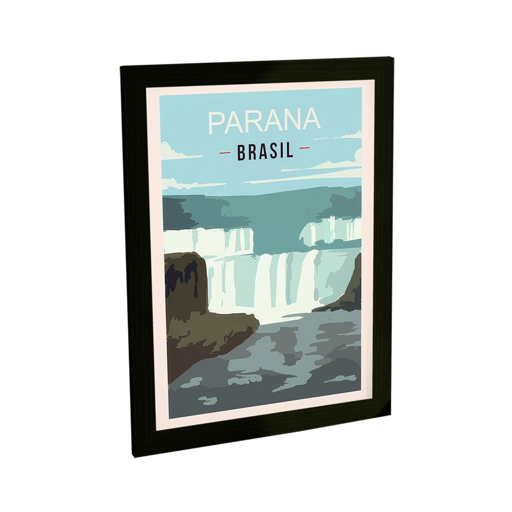 Quadro Decorativo Paraná Brasil Estados Viagem Poster