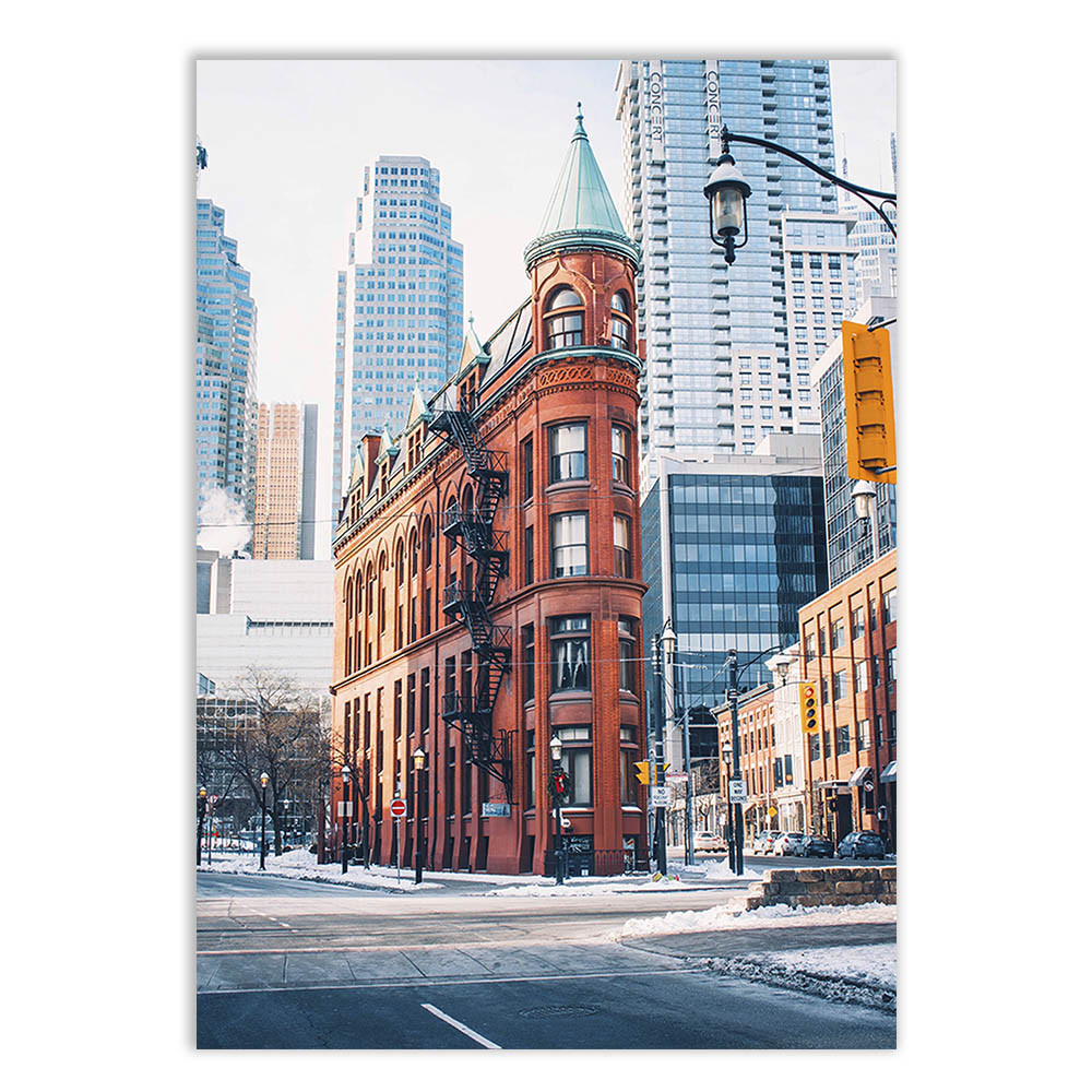 Placa Decorativa Gooderham Building Toronto Canadá Viagem Decoração Poster Quarto Sala