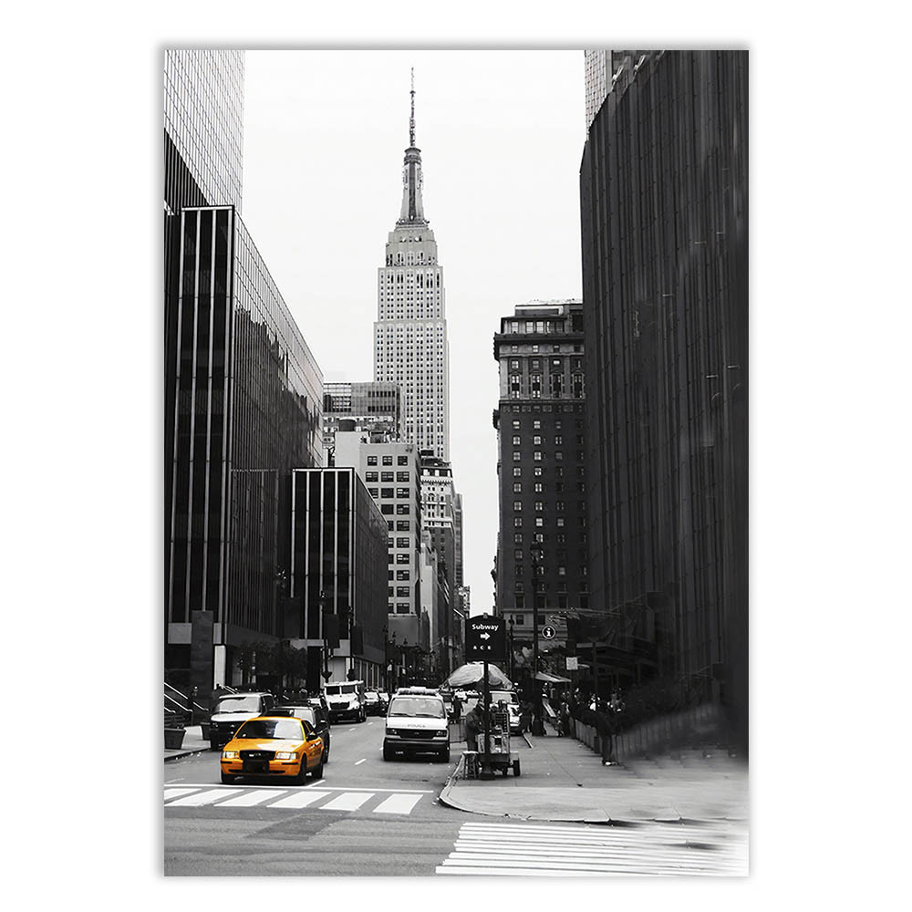 Placa Decorativa Taxi Nova York Eua Viagem Europa Decoração Poster Quarto Sala
