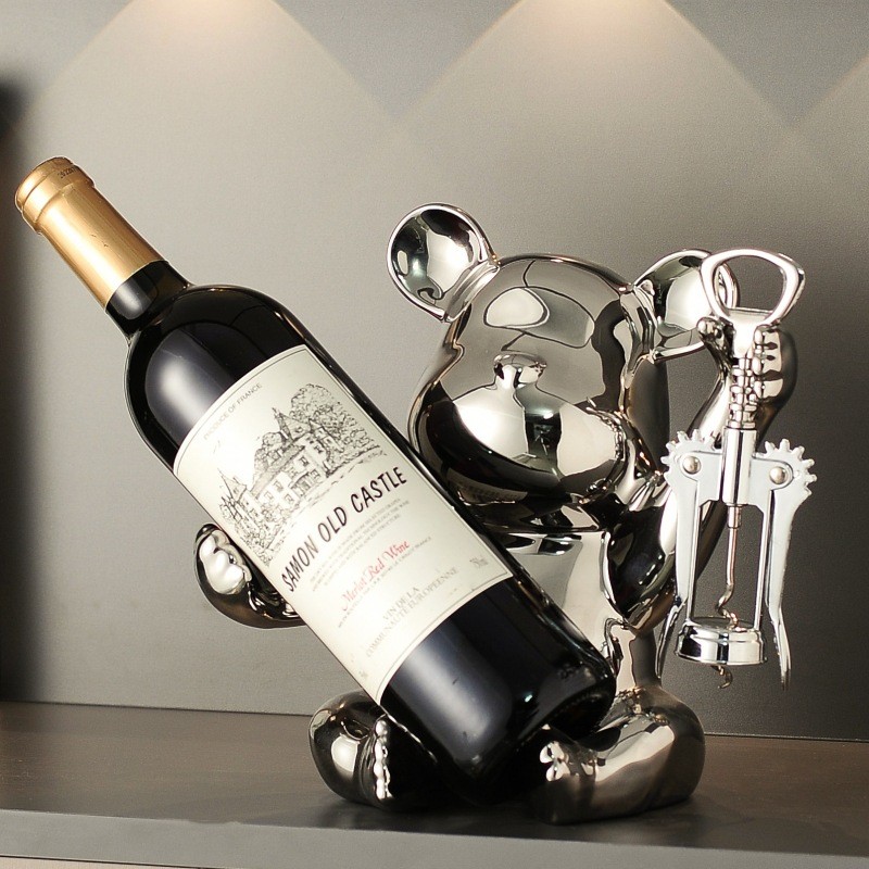 Suporte de vinho criativo de alta qualidade da Violent Bear para sala de estar, peça decorativa para armário de vinho, d