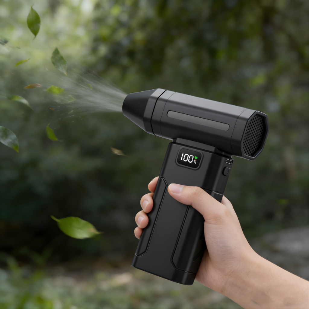Mini Soprador de Ar Violent Fan X8 Turbo Preto P/ Poeira, churrasqueira, Carro Portátil