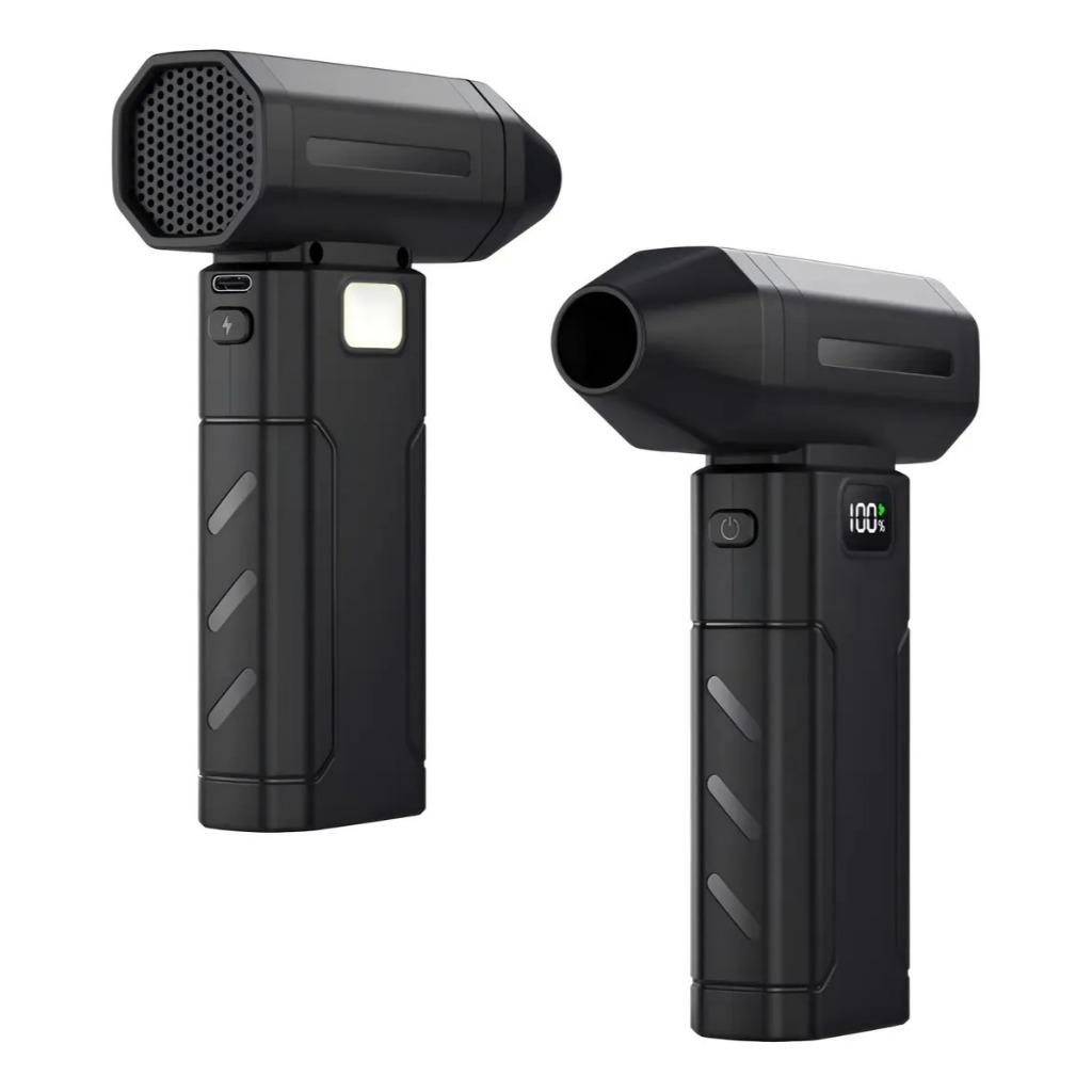 Mini Soprador Ar Violent Fan Turbo Com Display E Led Preto MO-BLF31