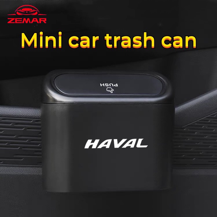 Lata De Lixo Haval Para Carro Dentro Do Pendurada Na Tampa Caixote Tipo Dustbin Pressing Organizador De Caixas De Armazenamento Acessórios Pequena H6 Jolion H2 H2s H1 2021 2022 H5 M4 H9