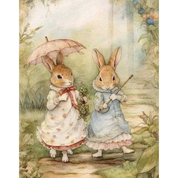 QUADRO COELHO GUARDA CHUVAS