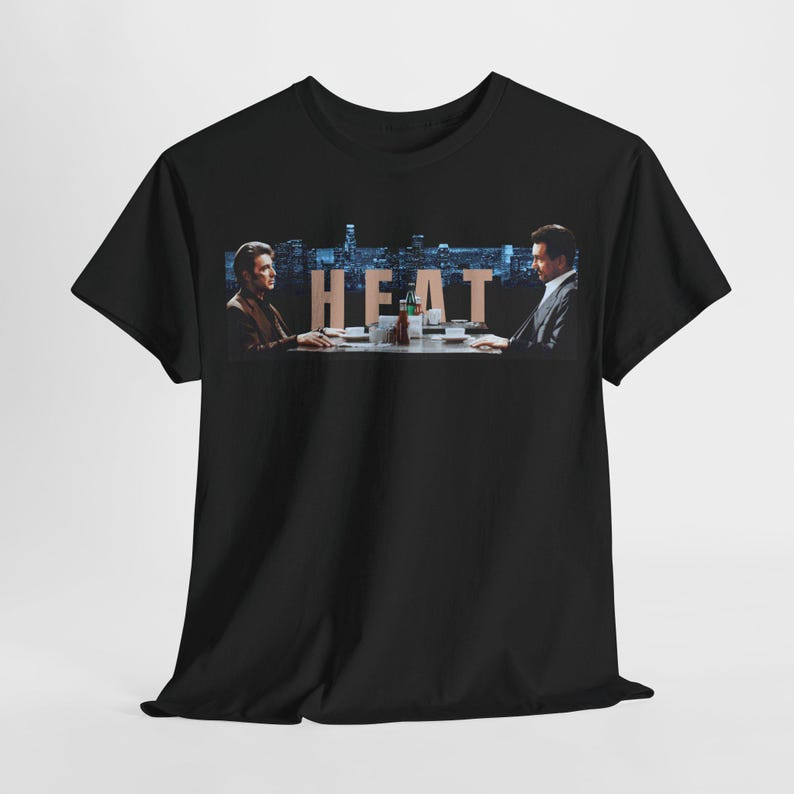 amiseta Masculina Feminina Oversized Estampa Cena do Filme Heat Al Pacino e Robert De Niro, Camiseta Streetwear Unissex