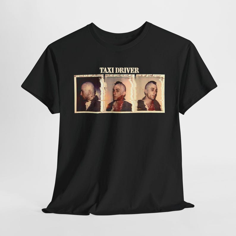 Camiseta Masculina Feminina Oversized Estampa Filme Taxi Driver Sequência de Fotos Robert De Niro Vintage, Camiseta