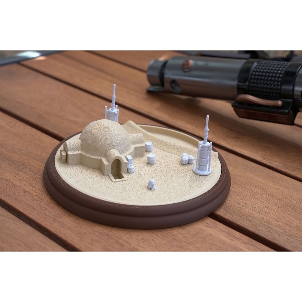 Diorama Casa de Luke Skywalker em Tatooine Star Wars Nº 01 – Item Colecionável Geek Impresso em 3D