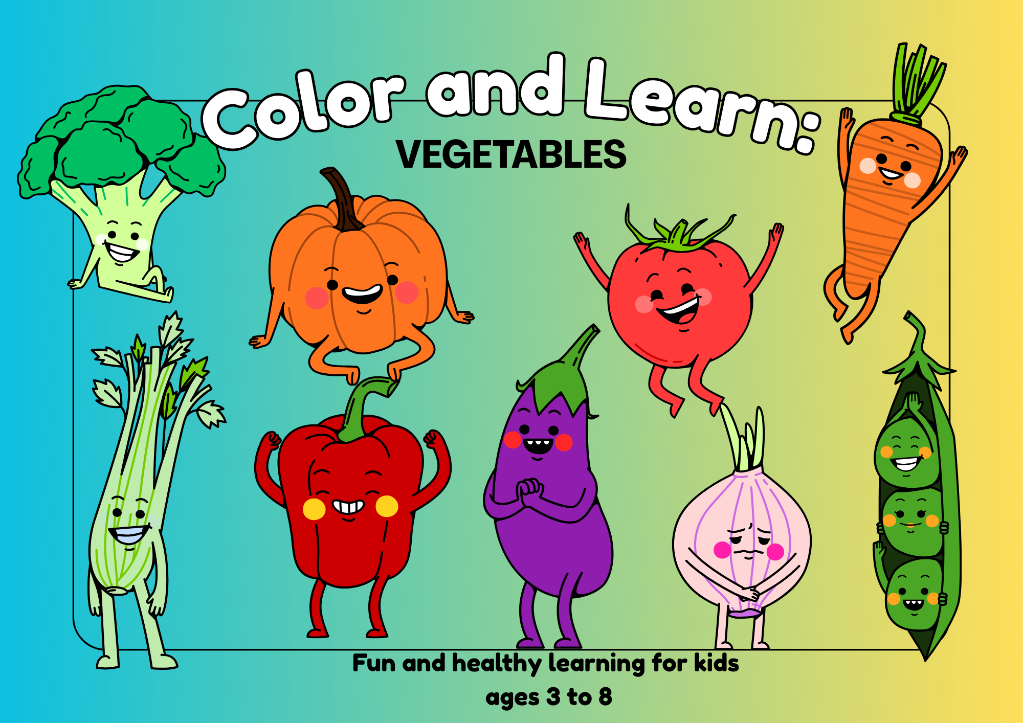 Color and Learn: Vegetables