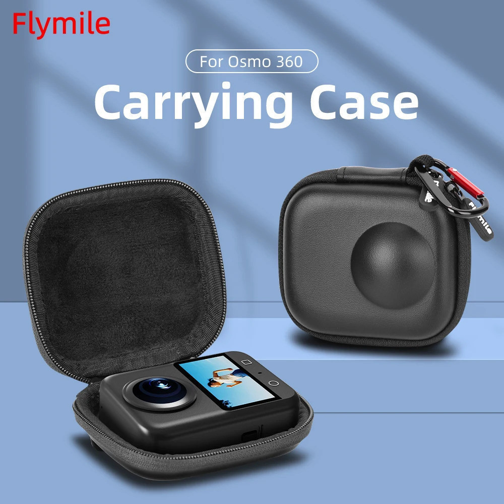 Bolsa de Transporte Flymile para Acessórios de Câmera DJI Osmo 360 1/2, Mini Bolsa de Mão para Viagem e Armazenamento ao