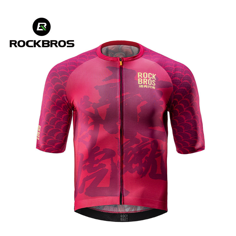 ROCKBROS Ciclismo Jersey Summer Quick Drying Breathable Men's MTB Bicicleta De Verão Camisa De Manga Curta Para