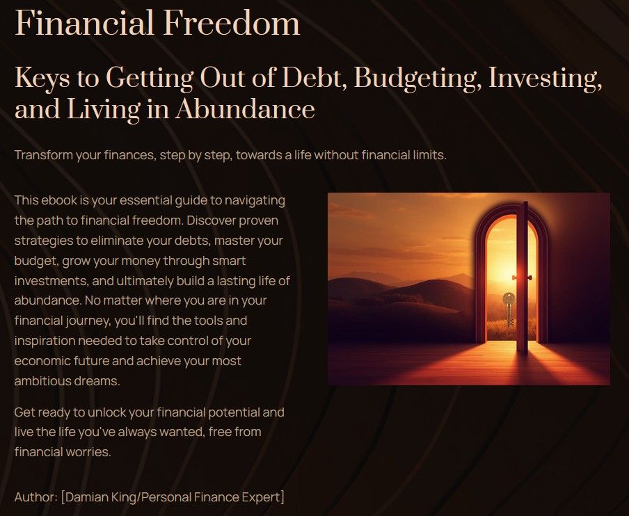 Financial Freedom Keys to Getting Out of Debt, Budgeting, Investing, and Livin in Abundance