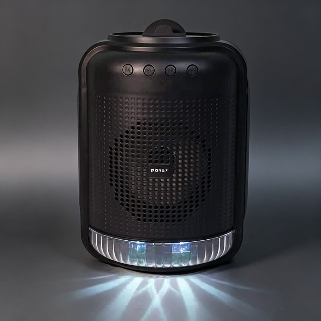 Mini Portable Bass Bluetooth Rgb Led Speaker Karaoke Microphone Amplified