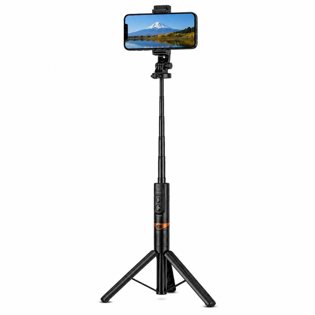 Bastão Selfie Tripé 181cm Bluetooth Controle Remoto Ajustável 360° Para Celular Android iPhone Universal top