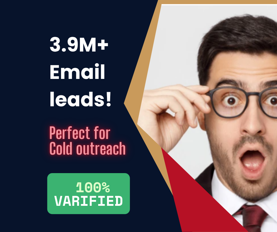 3.9M Cold Outreach Ready Email leads with Various filters