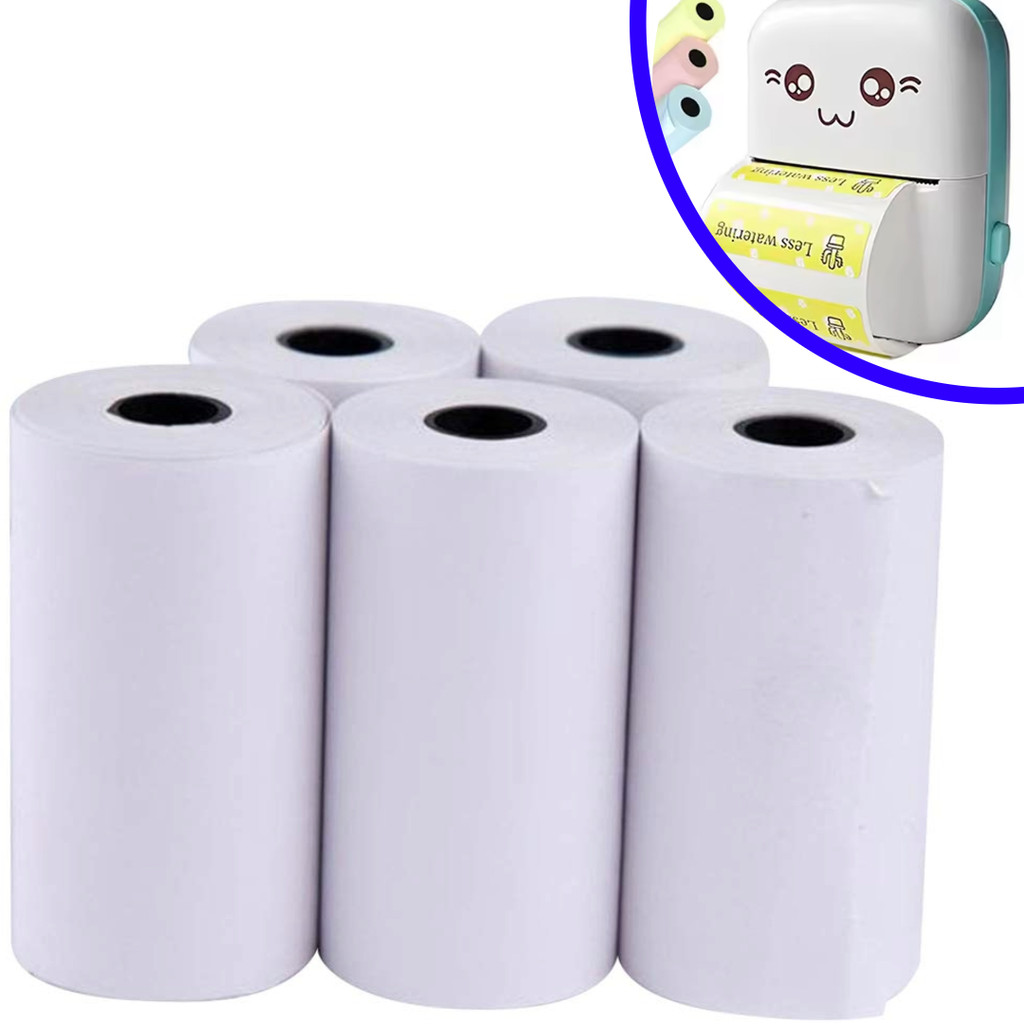 5 Bobina Térmica Para Mini Impressora Gatinho 57mm Não Adesiva