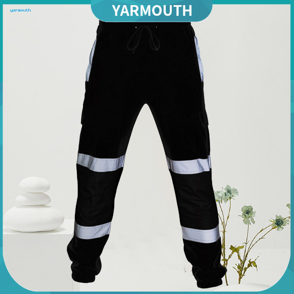 Reflective Trousers Safety Pants with 360° High Visibility Zones – Night Outdoor Work Running Biking for Construction