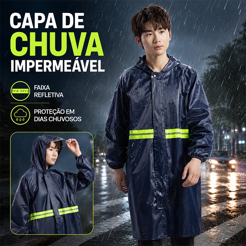 Motorcycle Raincoat Motorcyclist Motoboy Waterproof With Reflective Bone Anti Droplets