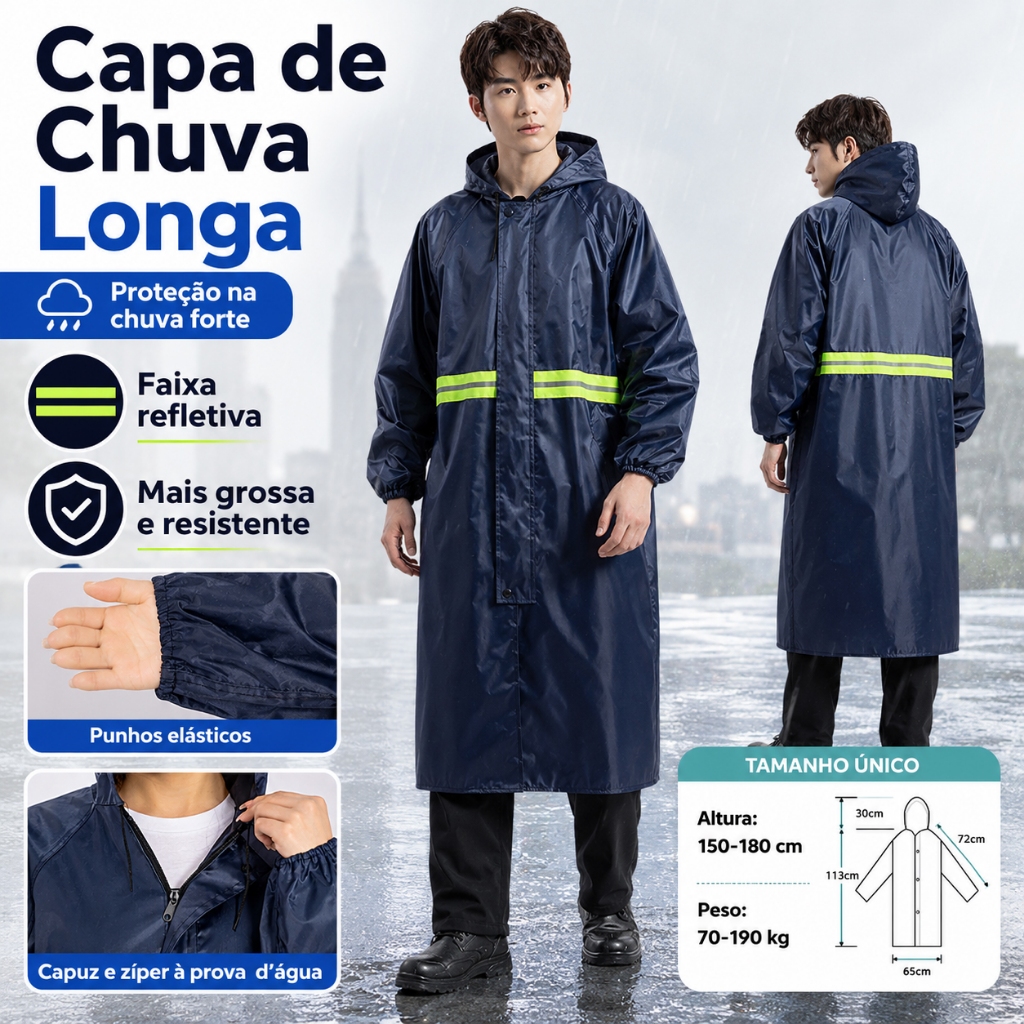 Motorcycle Raincoat Motorcyclist Motoboy Waterproof With Reflective Bone Anti Droplets