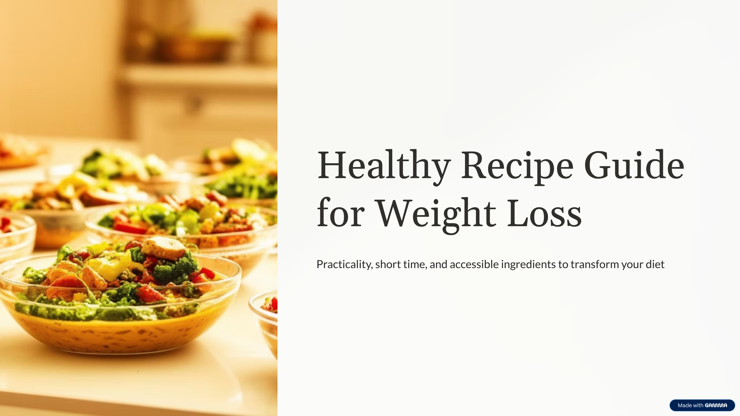 Healthy Recipe Guide for Weight Loss