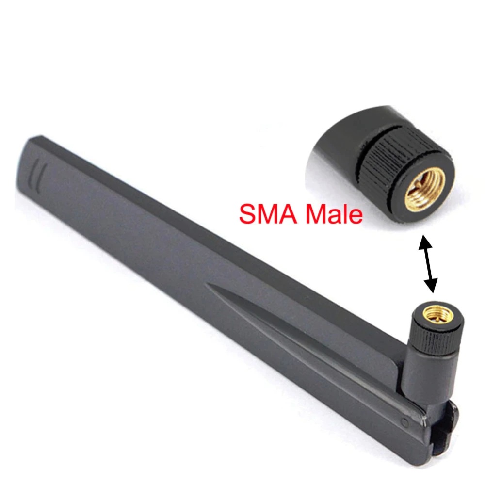 Kit 10 Antenas Sma Modem Roteadore Huawei Zte Dlink E Outros / Cor preta