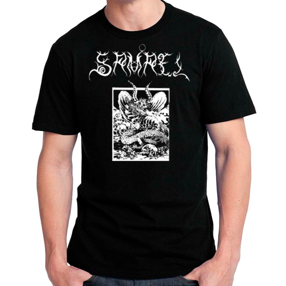 SAMAEL WHORSHIP HIM camiseta, babylook, regata, manga longa disponível em tecido branco e vermelho