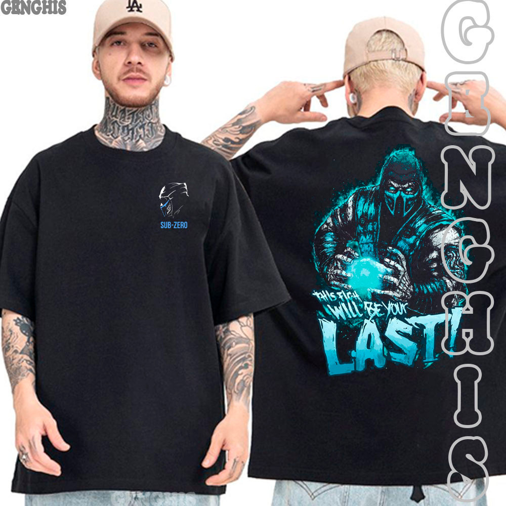 Camisa Sub-Zero Finish Him Mortal Kombat Camiseta Basica e Oversized Unissex