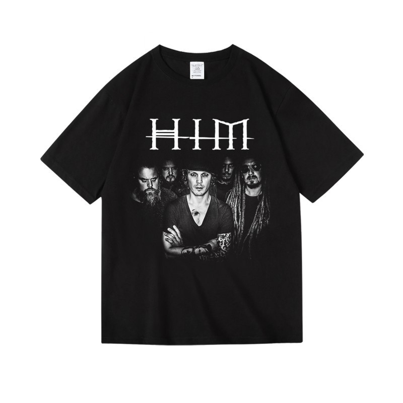 Music Soul Camiseta Unissex HIM His Infernal Majesty Banda Rock Estilosa Confortável Moderna