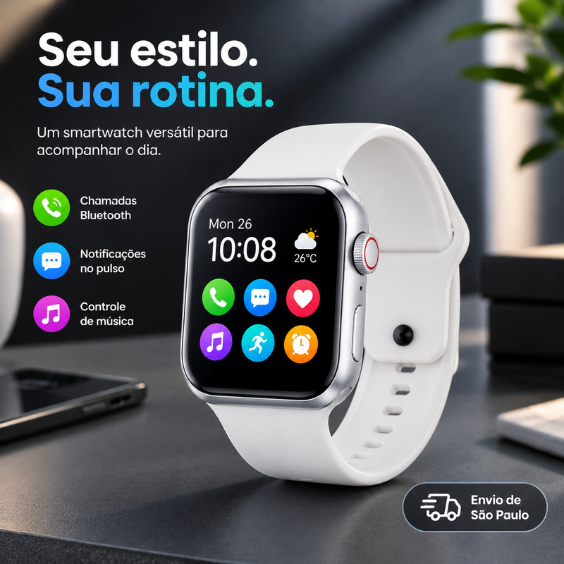 Envio de São Paulo. Kit opcional: [7 pulseiras] + conjunto de smartwatch, iOS e Android, para uso diário NW9A