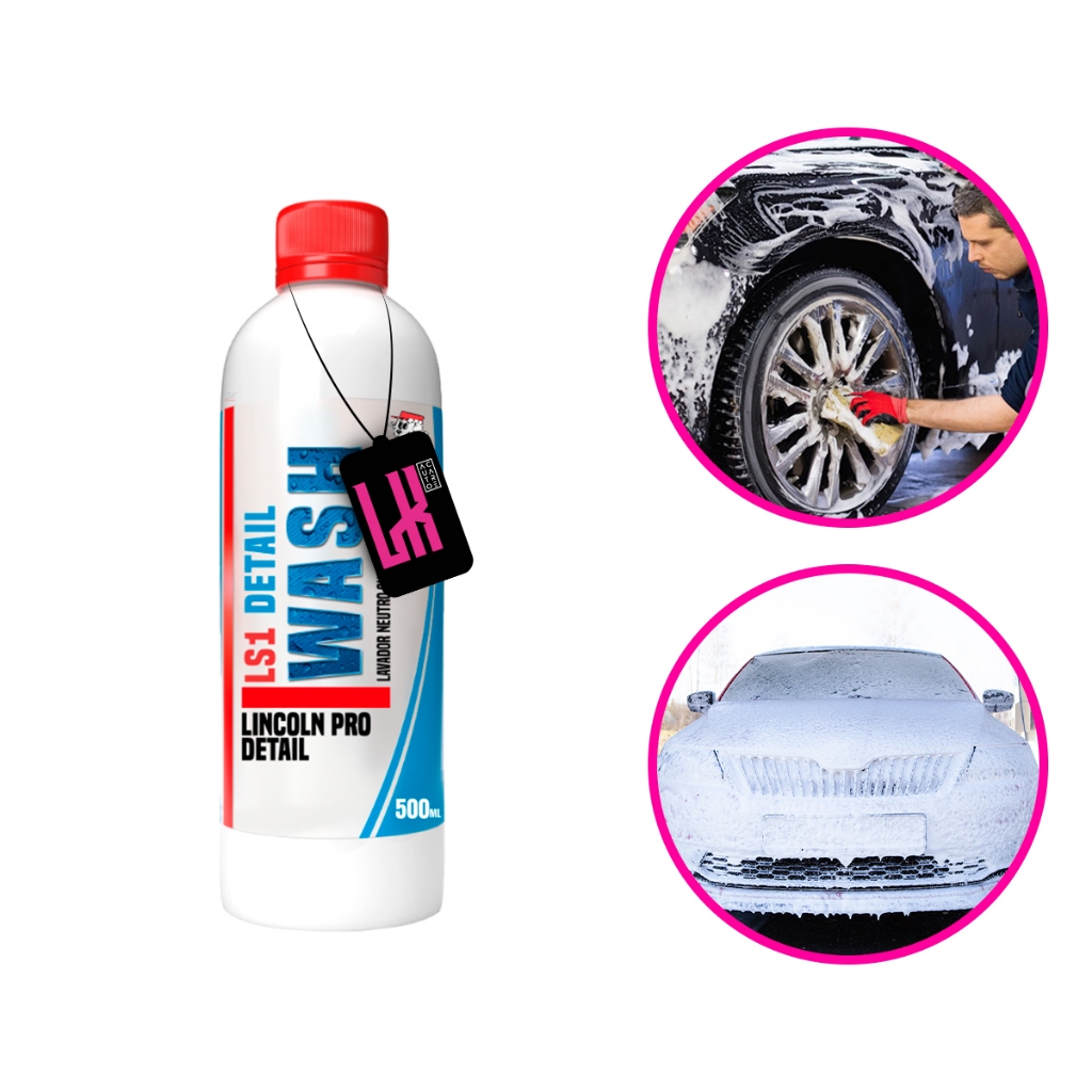 LS1 500ml Lincoln Shampoo Neutro Super Concentrado Alta Lubrificacao Espuma Densa Neve 1:400