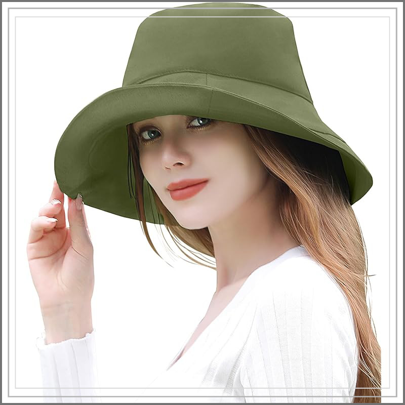 Elegant UV Protection Hat for Women - 100% UV Block, Sunshade, Various Colors (Size 57.0 cm, 59.5 cm)
