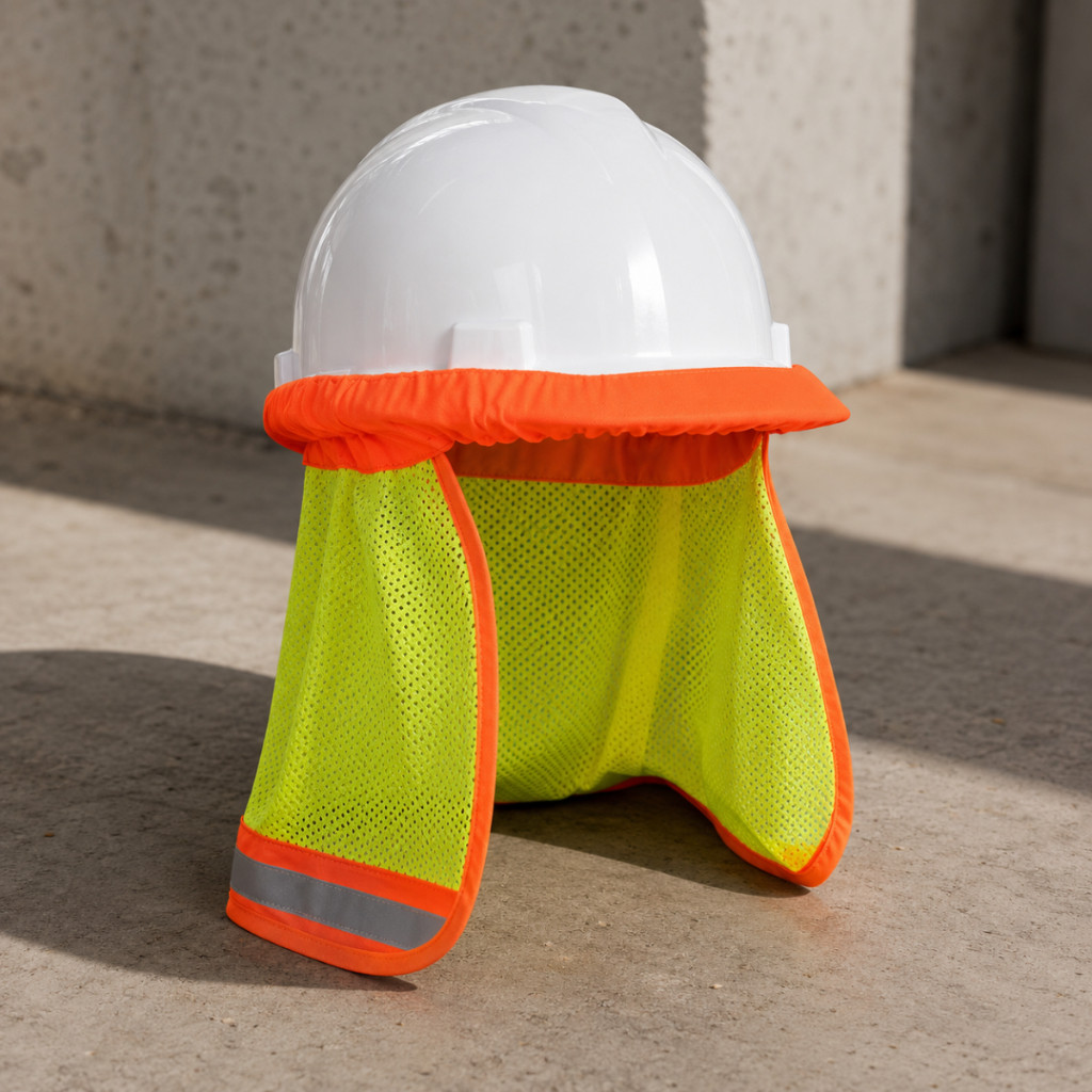 Protetor Solar De Nuca Touca Msa Sunshield 10098032 Hard Hat Sunshade Proteção Epi Segurança Com Refletivo