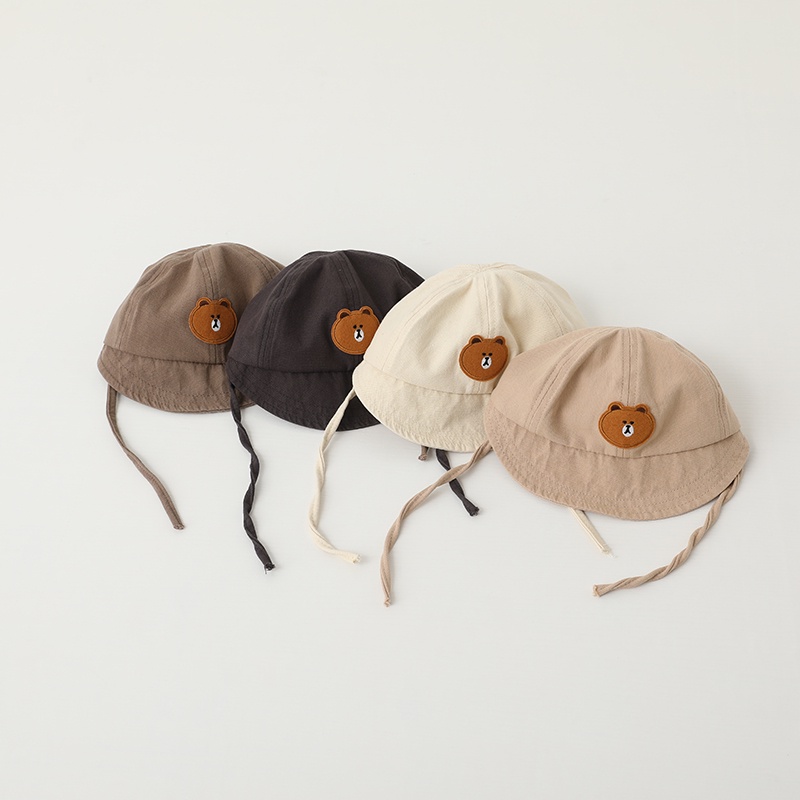 Adjustable Baby Cap Sunshade Hat Thin Cotton Sun Hat Boys and Girls Newborn Cap MGI0