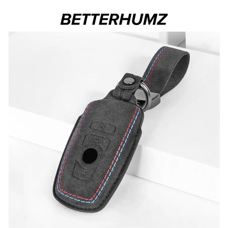 Para Bmw F20 F30 G20 F31 F34 F10 G30 F11 X3 F25 X4 I3 M3 M4 1 3 5 Série Feita De Alcântara Caso Chave Do Carro Capa Chav