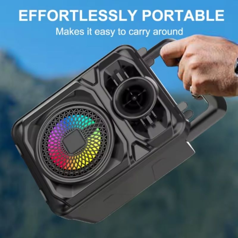 Caixa De Som Outdoor Karaoke Speakers Sem Fio Especializado em Mini Função De Rádio Com Suporte Pra Celular-ZQS1367