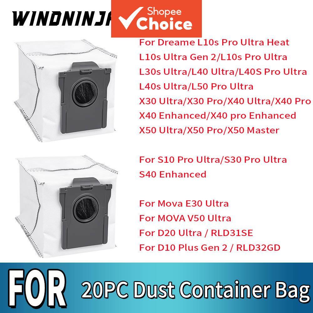 Saco de pó para Dreame X30 Ultra X40 Ultra X50 Ultra X30 X40 Pro L10s Pro Ultra L30s Ultra L40 Ultra L50 Pro Ultra MOVA