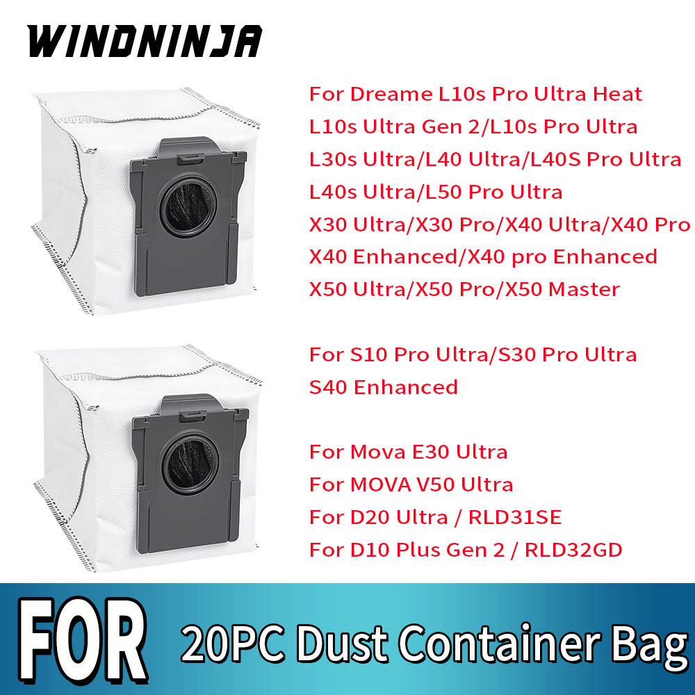 Saco de pó para Dreame X30 Ultra X40 Ultra X50 Ultra X30 X40 Pro L10s Pro Ultra L30s Ultra L40 Ultra L50 Pro Ultra MOVA