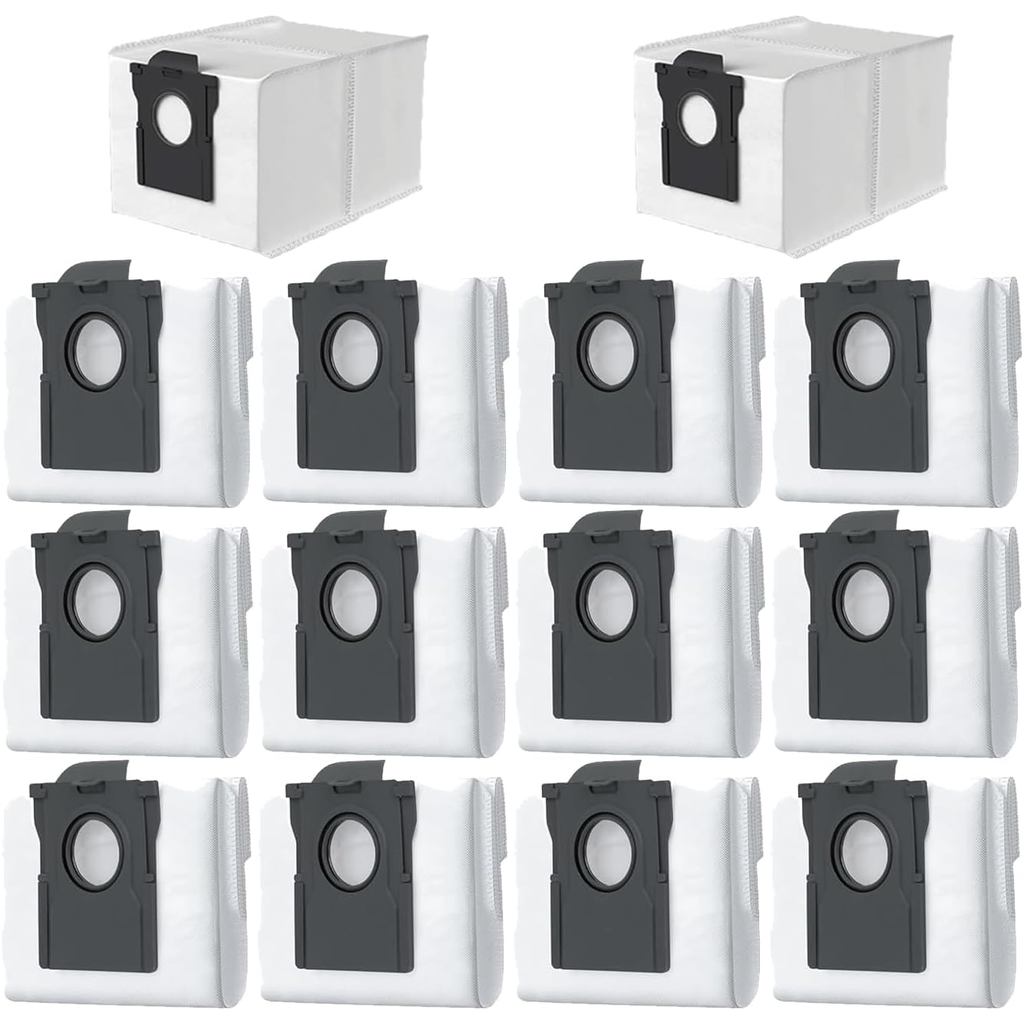 Pacote com 14 Sacos de Pó Compatíveis com Aspirador Robô Dreame X30 Ultra / X40 Ultra / X50 Ultra / L10s G