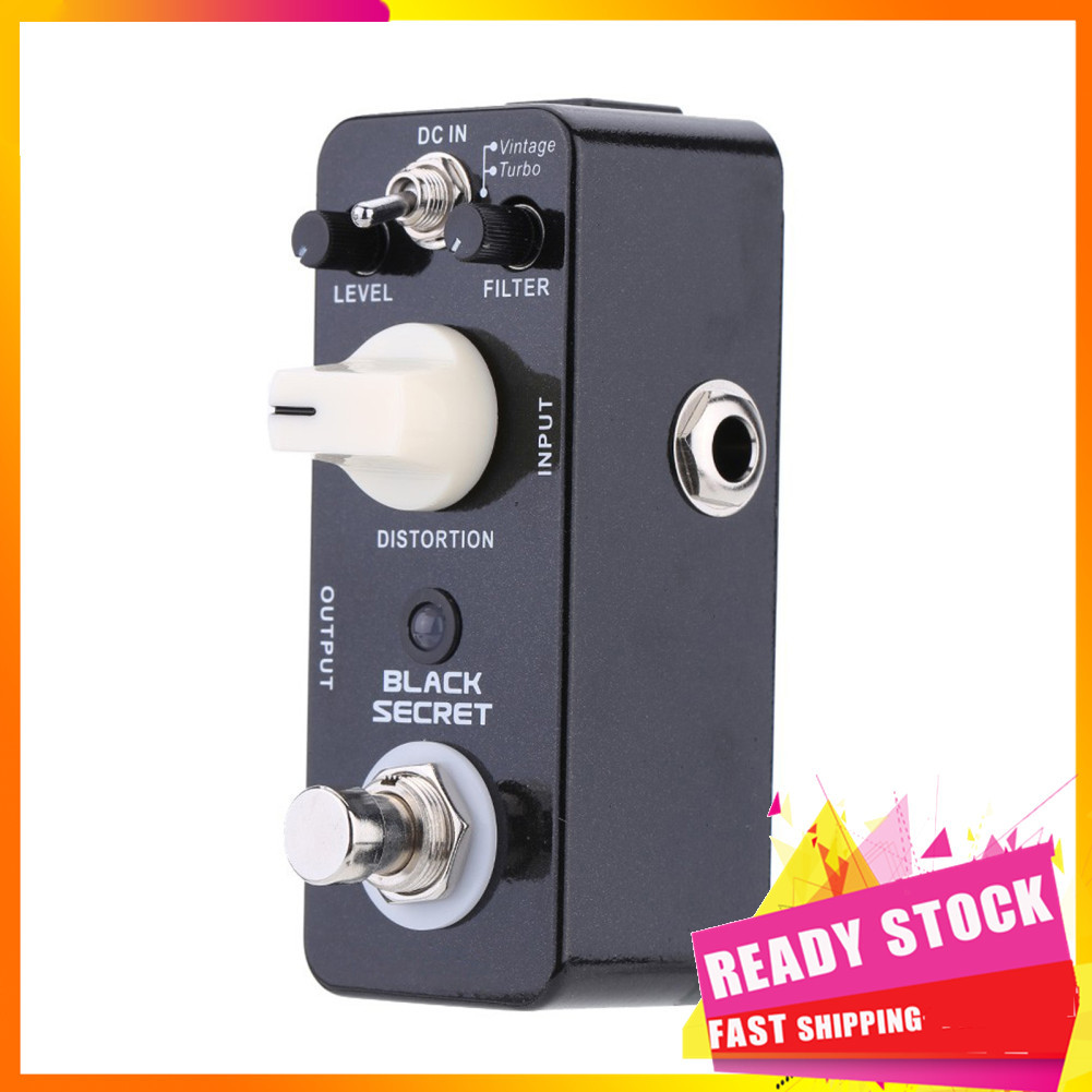 Gfgfgfgg Mooer Black Secret Micro Mini Distortion Pedal de efeito de guitarra elétrica True Bypass