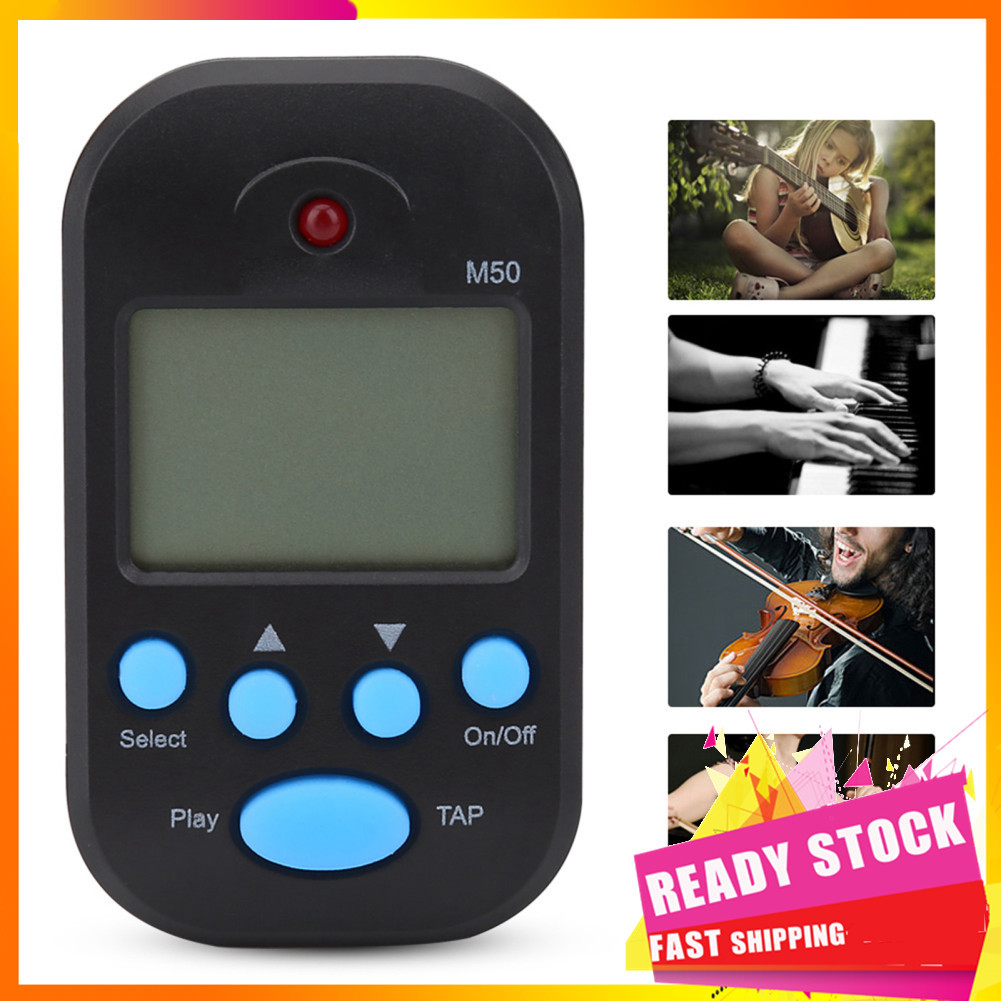 gfgfgfgg Bnineteenteam Mini metrônomo eletrônico M50 Tempo Beat Tap para piano, violino, guitarra, tambor e