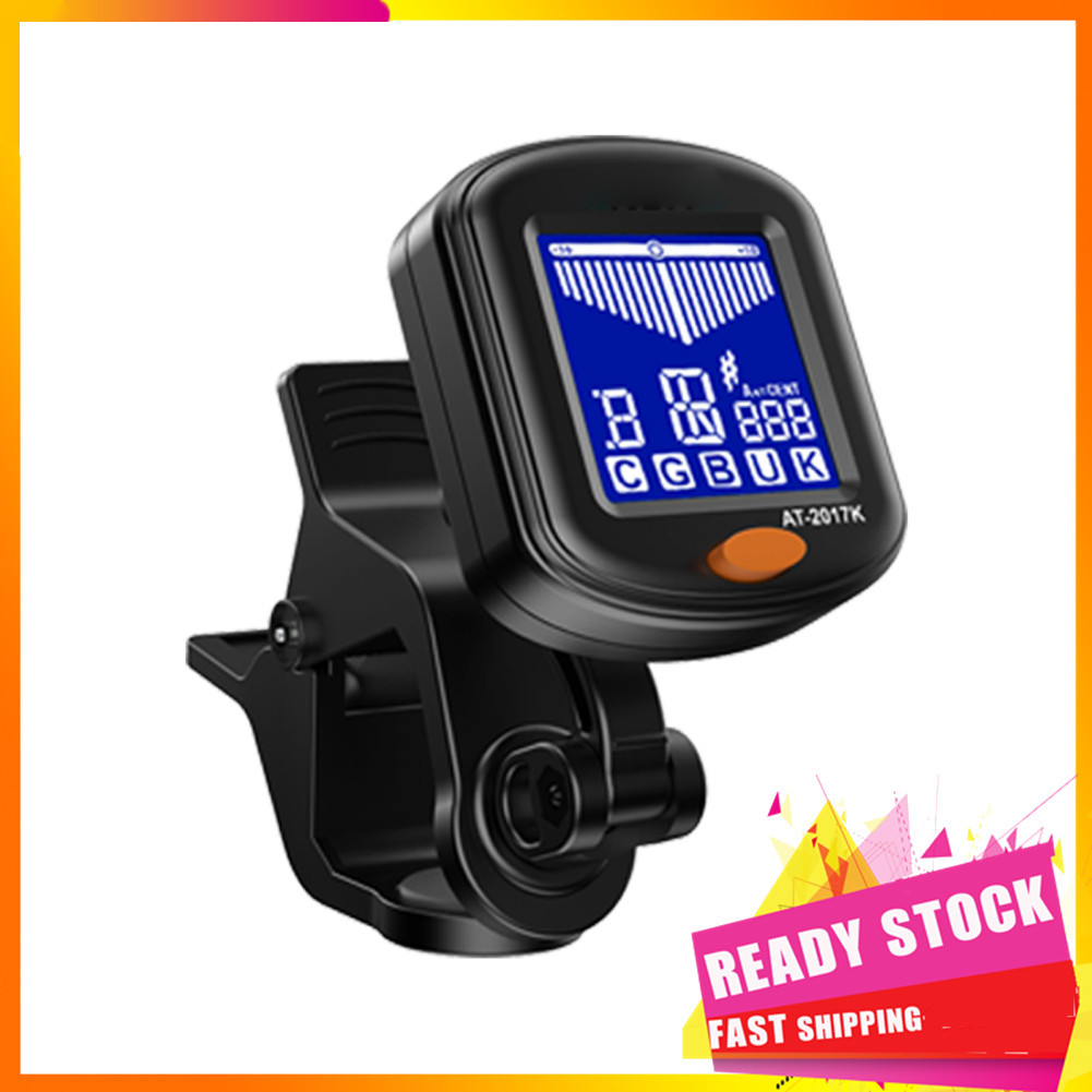 gfgfgfgg AROMA Clip-on Tuner Mini dispositivo de afinação digital portátil multifuncional com tela LCD clipe giratório
