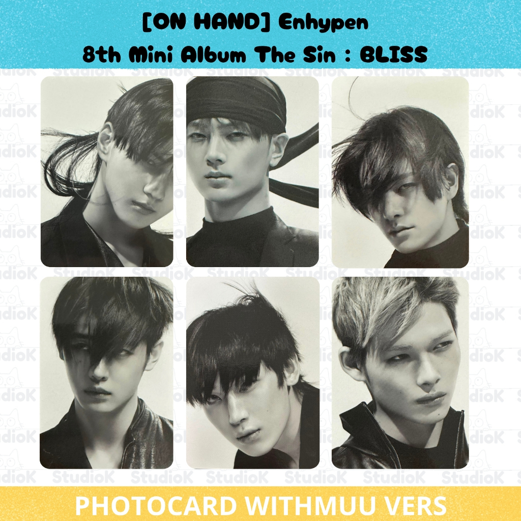 Enhypen 8o Mini Álbum The Sin : BLISS BIG CONCEPT PHOTOCARD Com Muu