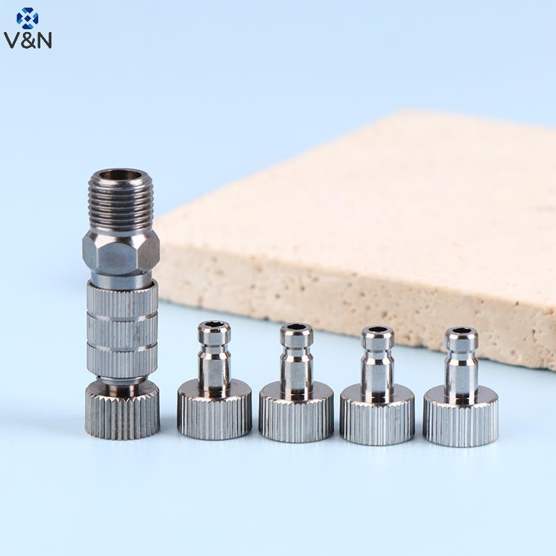 (V & N) Airbrush Qui Disconnect Coupler Release Fitting Adapter Com 5 Encaixes Machos 1/8 Polegadas Montagem Mangueira P