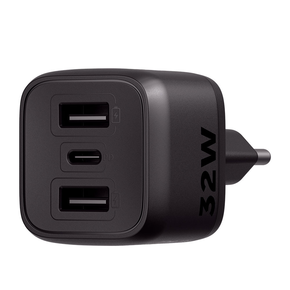 Carregador de tomada USB Preto EC 12 Power GAN Intelbras