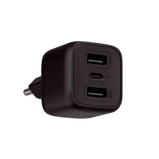 Carregador Turbo Intelbras EC 12 POWER 32W GaN c/ 2 Portas USB-A e 1 Porta USB-C